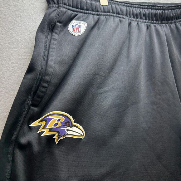 Baltimore Ravens Shorts Mens 4XL Black NFL Football Nike Therma-Fit Training Cut - Picture 9 of 10
